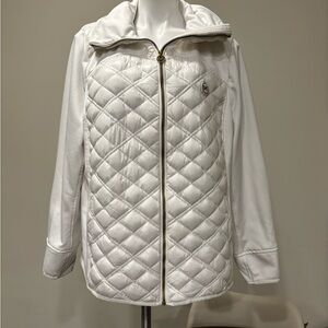 Michael Kors White Quilted Puffer Jacket